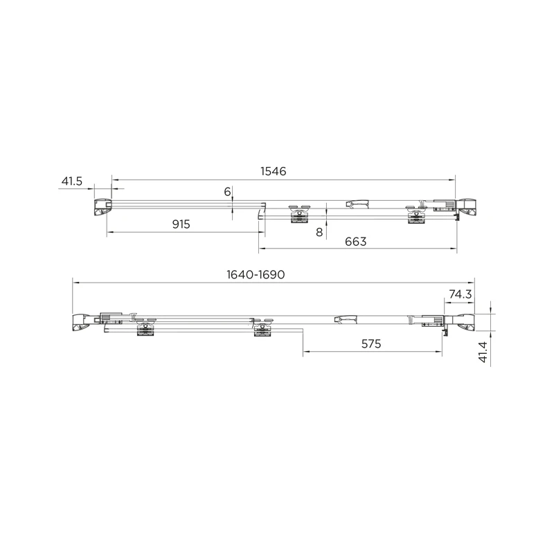 Aquadart Venturi 8 Sliding Shower Door 1700mm - Image 2
