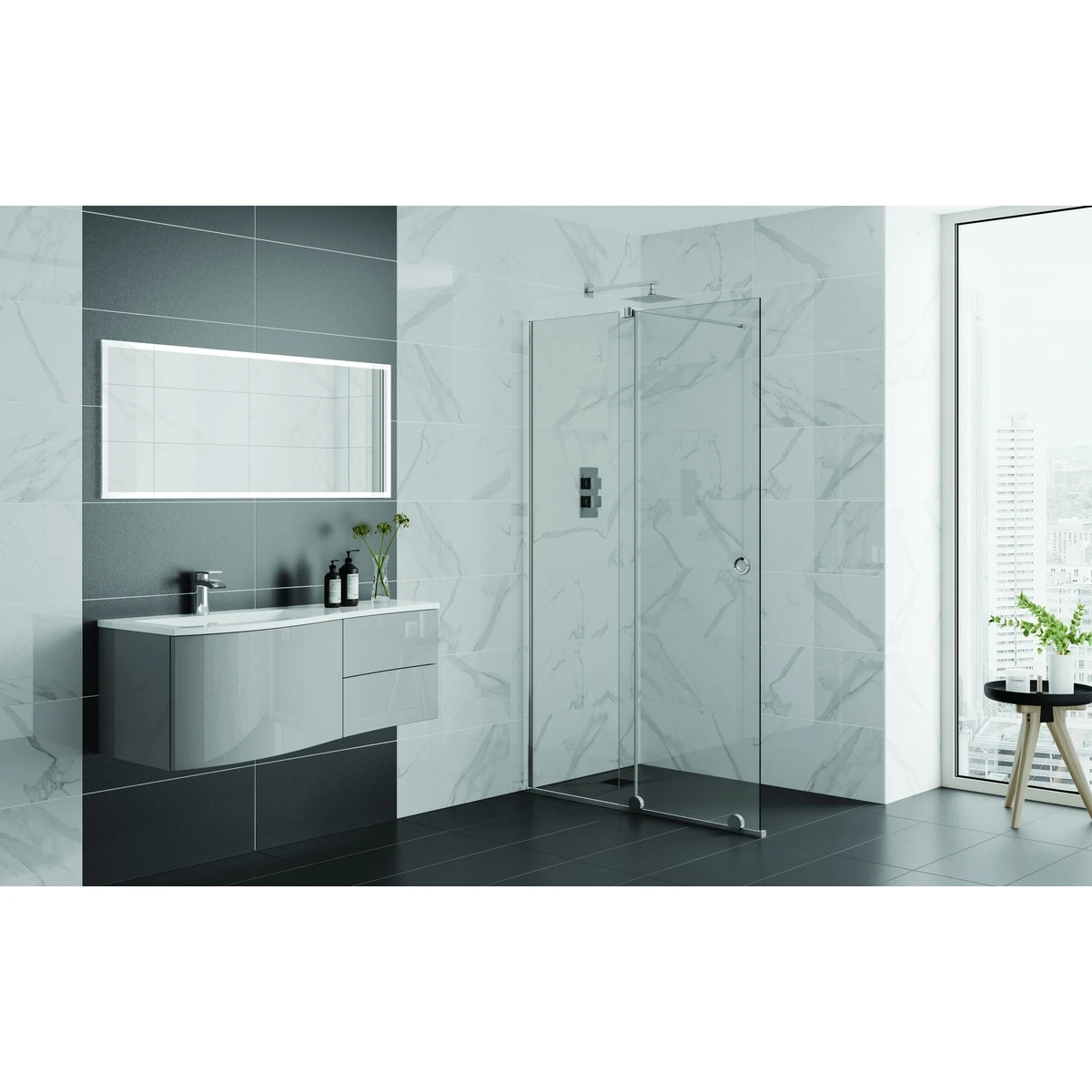 Aquadart Rolla 8 Sliding Wetroom Door 1600mm