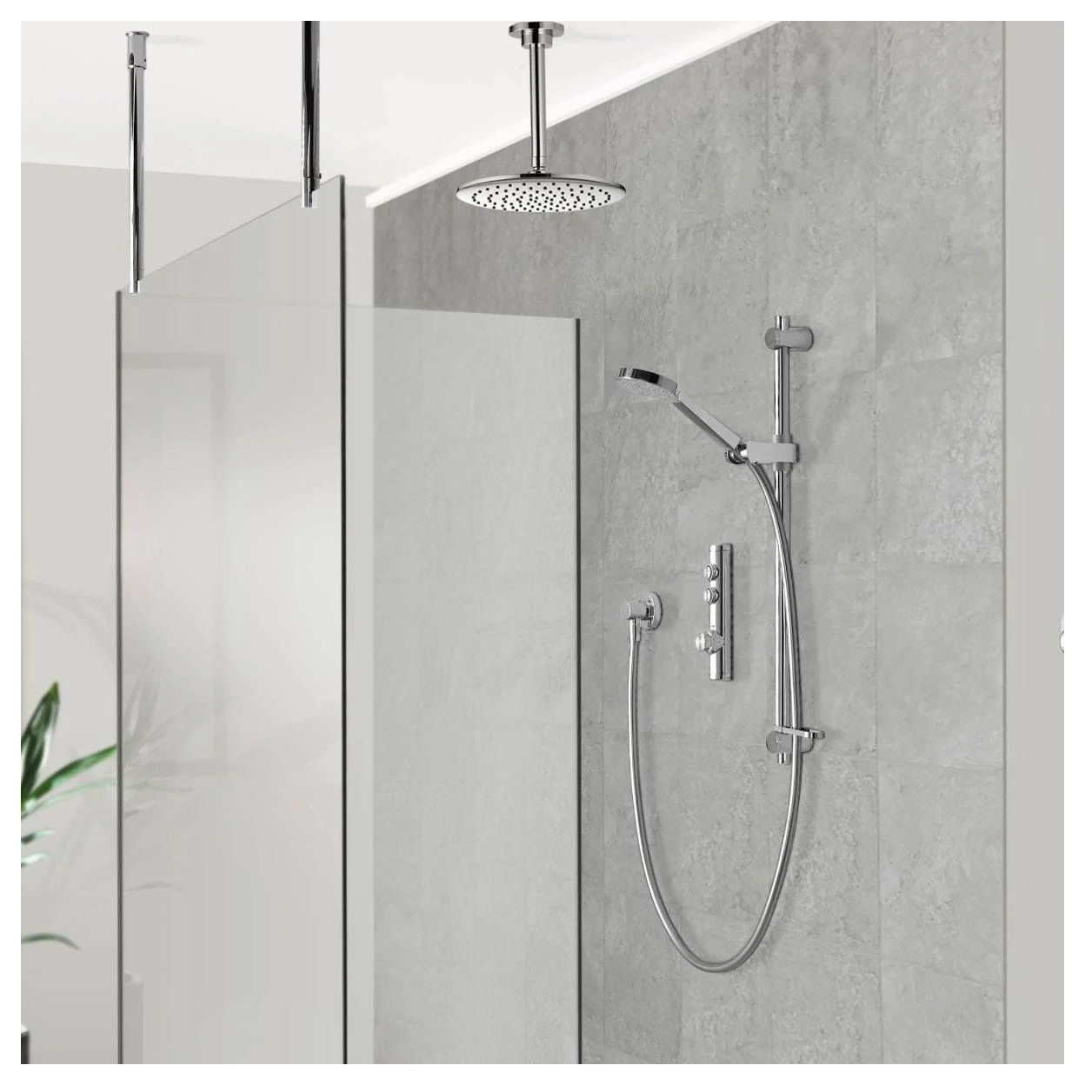 Aqualisa ISystem Smart Concealed With Adjustable & Wall Heads (Gravity Pumped) - Image 3
