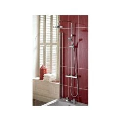 Bristan Carre Exposed Fixed Head Bar Shower With Diverter & Kit