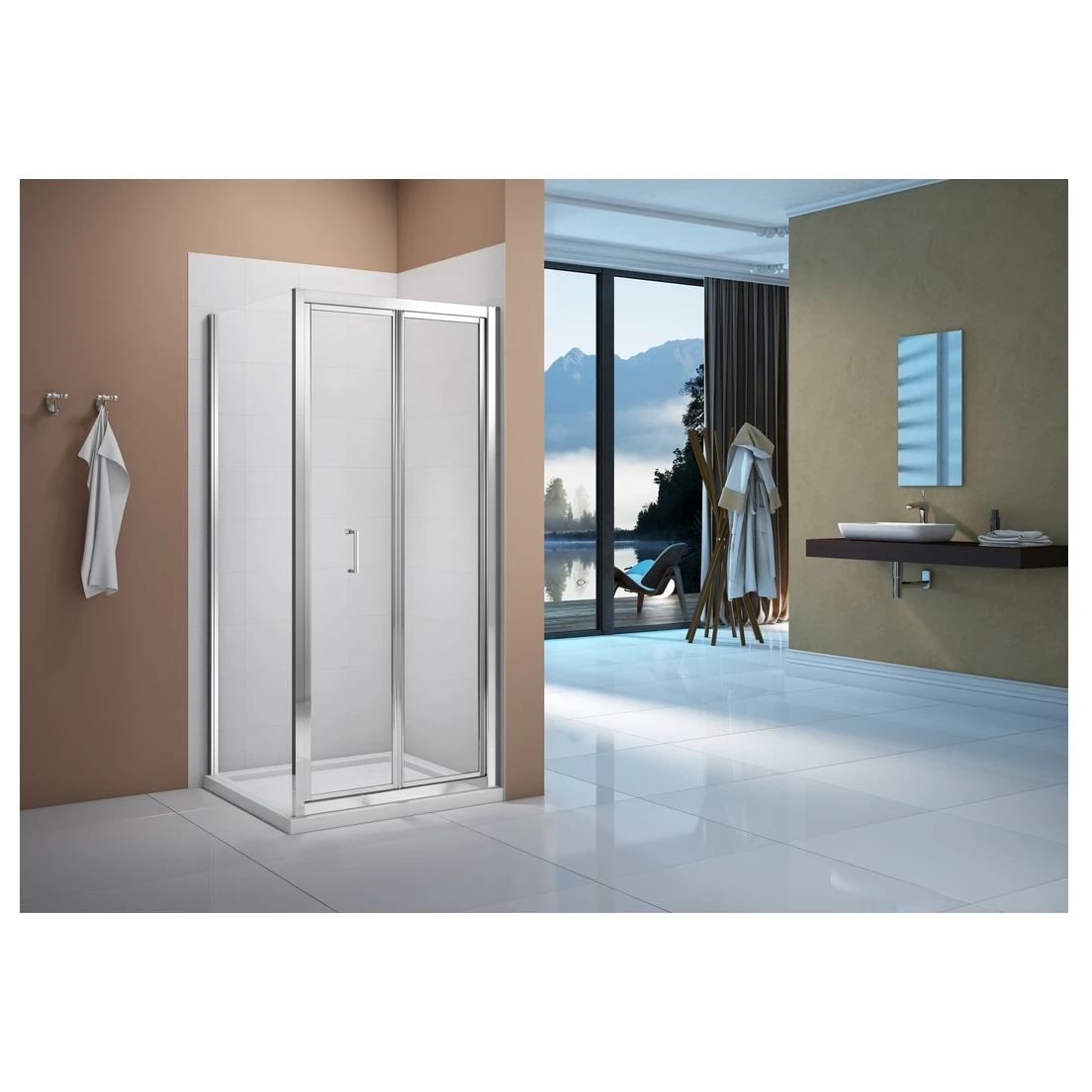 Merlyn Vivid Boost 900mm Bi-Fold Shower Door - Image 4
