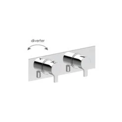 Cifial Slim Coule Landscape Shower Valve, 2 Outlets