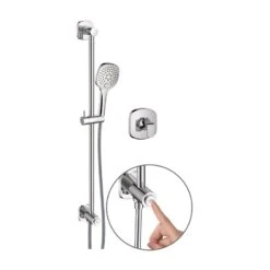 Flova Fusion Thermostatic Mixer With GoClick Control Slide Rail Kit