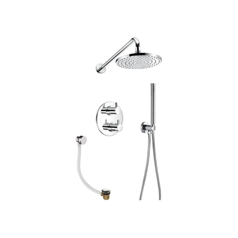Flova Levo Thermostatic 3 Outlet Shower Set Round