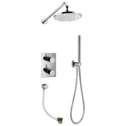 Flova Levo Thermostatic 3 Outlet Shower Set Square