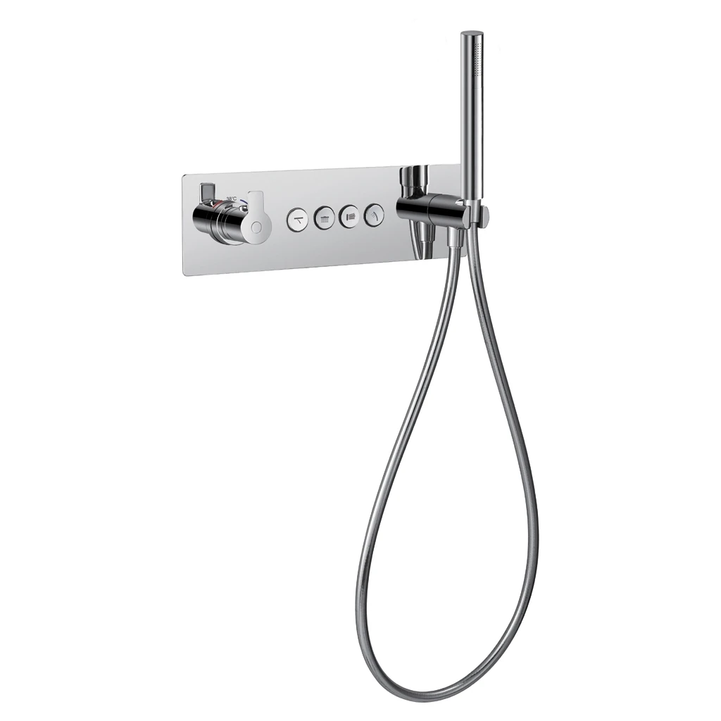 Flova Spring Thermostatic GoClick 4 Outlet Valve With Shower Set