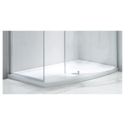 Frontline Aquaglass Purity Closing 1350x900mm Dedicated Shower Tray Right