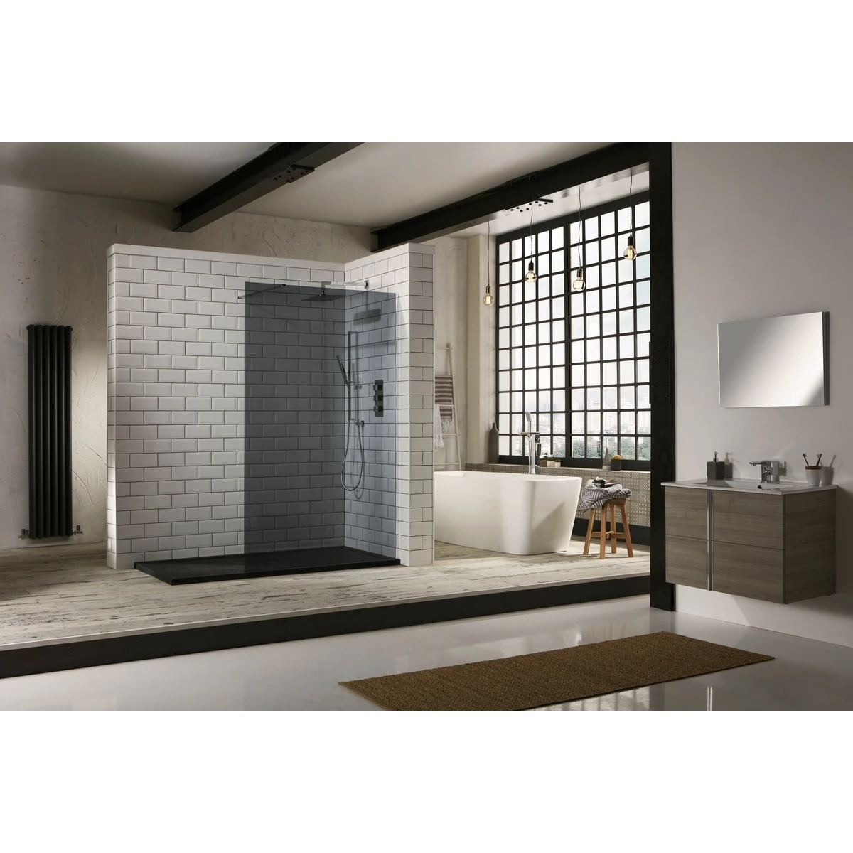 Frontline Aquaglass 800mm Walk-In Front Panel Tinted Glass