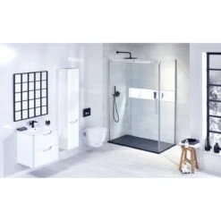 Frontline Aquaglass Linear 1400mm Slider Shower Door