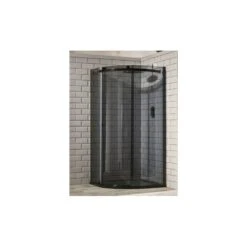 Frontline Aquaglass Sphere 1200x800mm 1 Door Quadrant Smoked Glass Left
