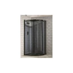 Frontline Aquaglass Sphere 1200x900mm 1 Door Quadrant Smoked Glass Right