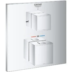 Grohe Grohtherm Cube Thermostatic Bath Tub Mixer Trim For 2 Outlets 24155