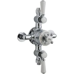 Hudson Reed White Topaz Triple Thermostatic Shower Valve