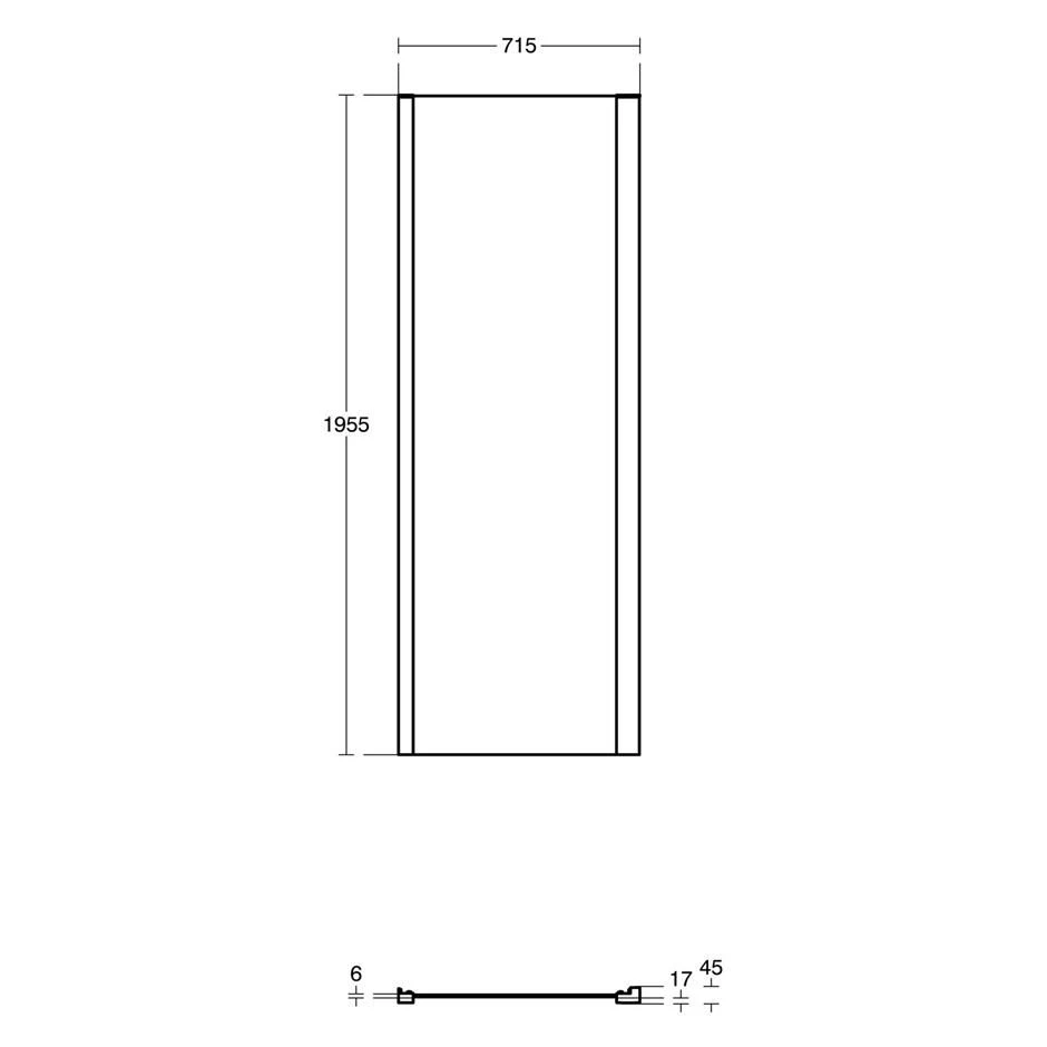 Ideal Standard Connect 2 760mm Side Panel K9413 - Image 3