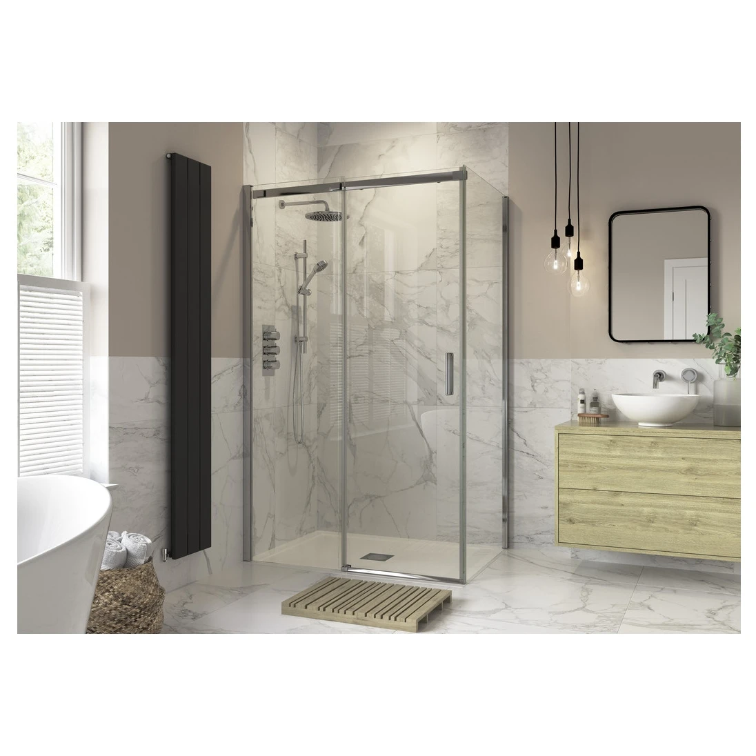 Refresh Wesley Semi-Framed Sliding Door 1000mm - Image 2