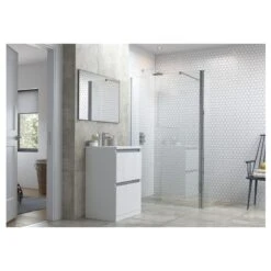 Refresh Dove 800mm Wetroom Panel & 300mm Rotatable Panel