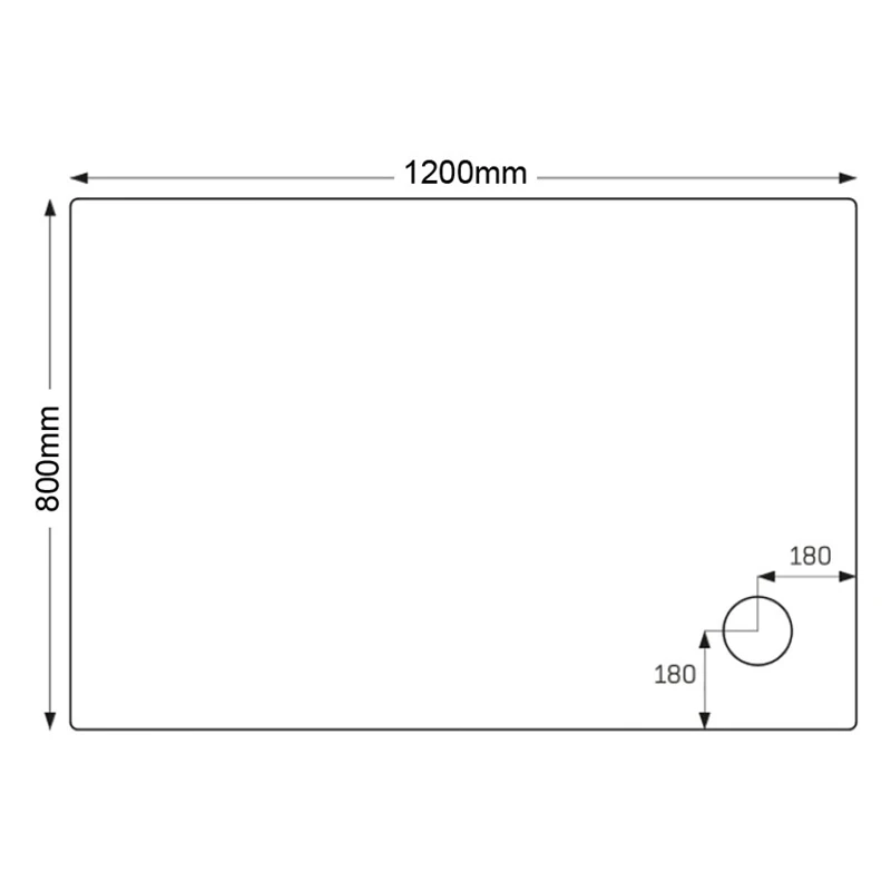 Just Trays Ultracast 1200x800mm Shower Tray 4 Upstands Anti-Slip - Image 2