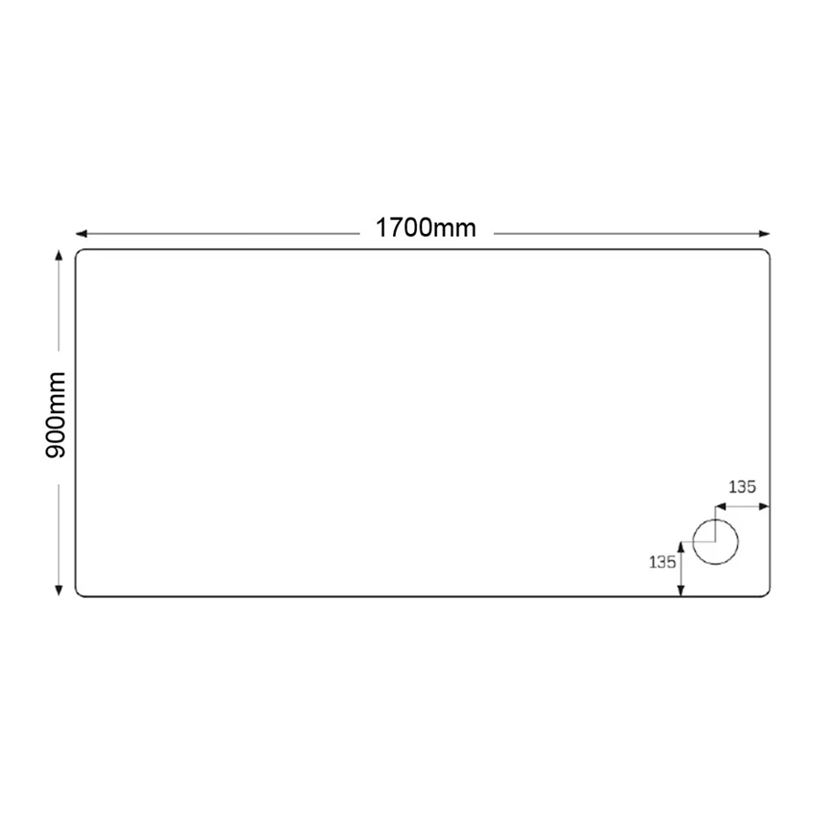 Just Trays Fusion 1700x900mm Shower Tray 4 Upstands Anti-Slip - Image 2