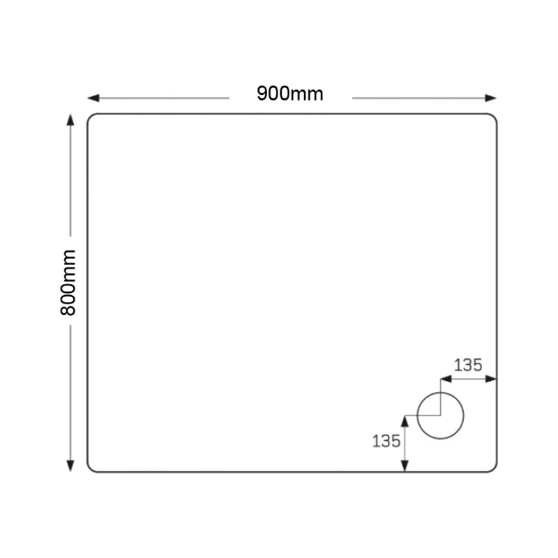 Just Trays Fusion 900x800mm Rectangular Shower Tray - Image 2