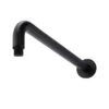 Meir Round Wall Shower Curved Arm 400mm Matte Black