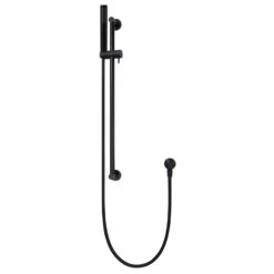Meir Round Shower On Rail Column Matte Black