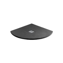 MX Minerals 1000mm Quadrant Shower Tray Jet Black