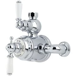 Perrin & Rowe Exposed Thermostatic Shower With Levers Pewter