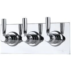 Perrin & Rowe Contemporary Lever Concealed Mixer With 2 Valves Pewter