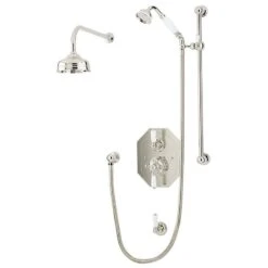 Perrin & Rowe Traditional Shower Set 2 With 8″ Rose