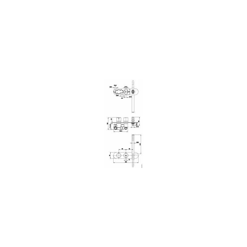 RAK Feeling Round Horizontal Dual Outlet Valve With Outlet Cappuccino - Image 2