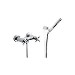 Roca Loft Wall-Mounted Shower Mixer With Hose, Handset & Bracket
