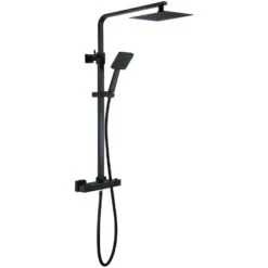 Synergy Square Black Thermostatic Shower
