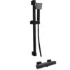 Trisen Piron Square Exposed Bar Valve Shower Set Black